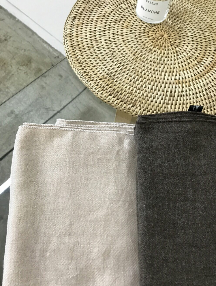 Wool muffler Daily Beige Autumn simple solidarity 