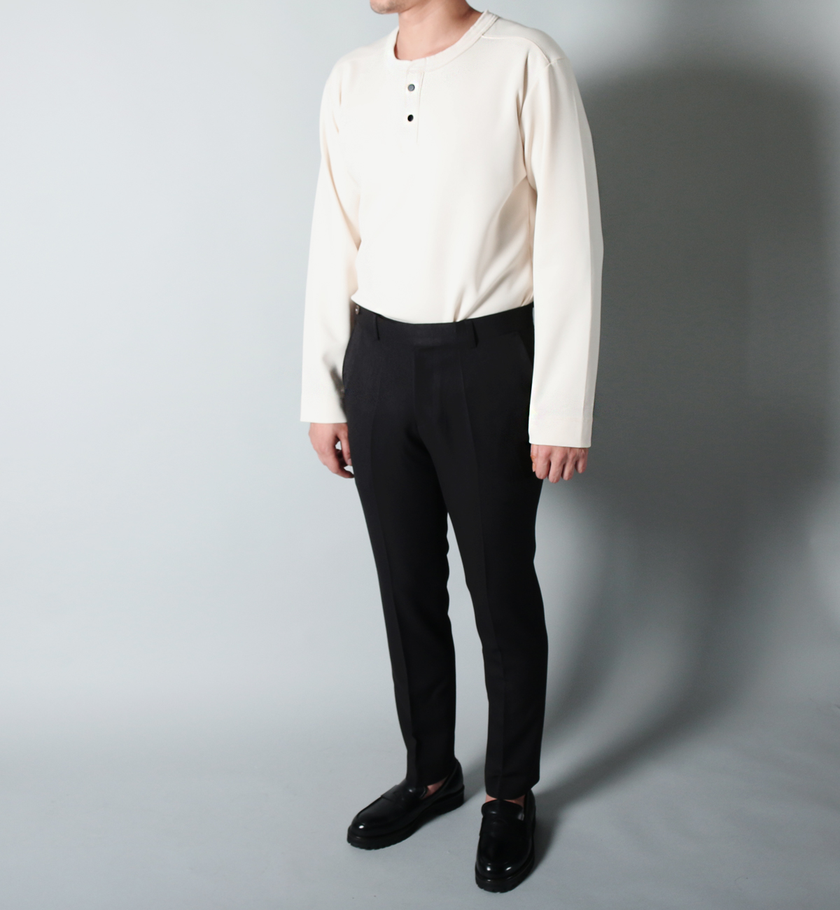 New Men's Pants Men's Slim Fit Obi Slacks Bl