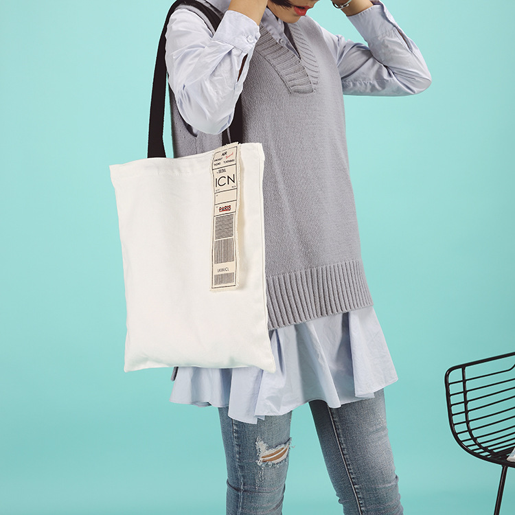 NEW ECO BAG blue.B Air plane label Eco-back bag Si