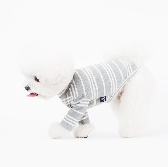 NEW DOG FASHION Sneaky Stripe Birdie Turtleneck Po