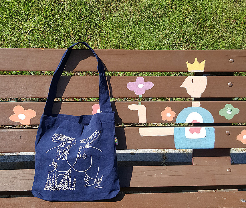 NEW ECO BAG Handy Moomin genuine daily Eco Bag Nav