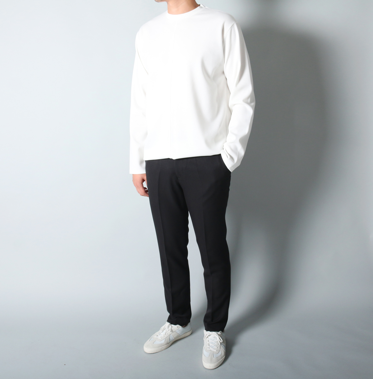 New Men's Pants Men's Slim Fit Obi Slacks Bl