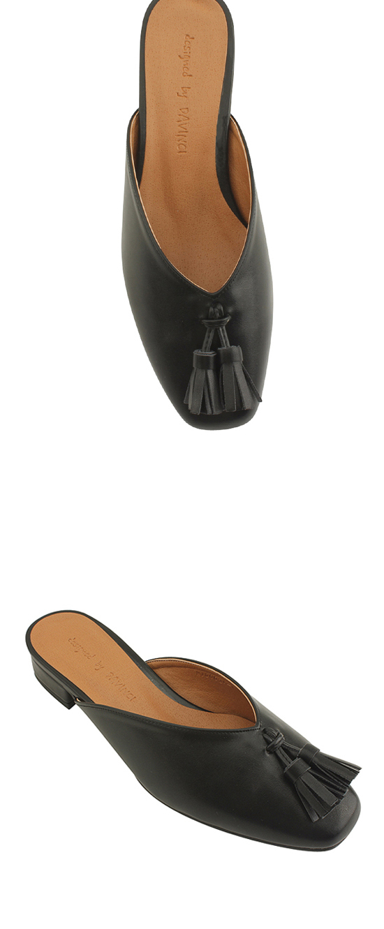 New Tester Square Toe Blower Black Flat Square Nos