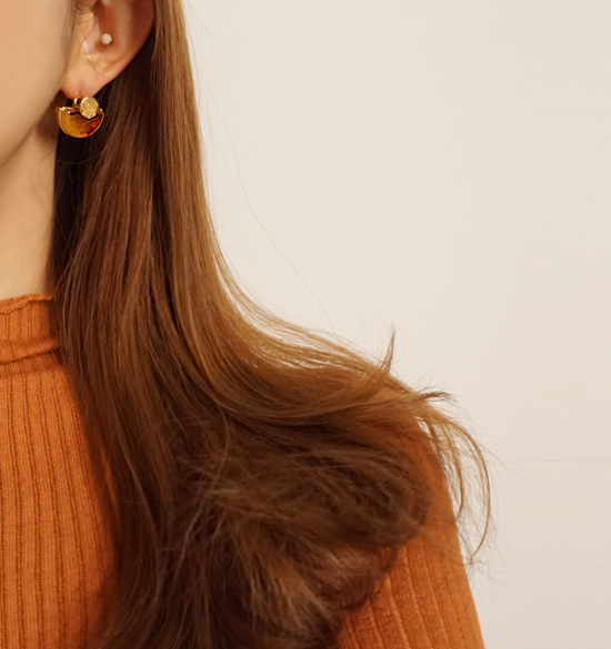 Roussele Hommage Marble Earrings Silver Earrings P