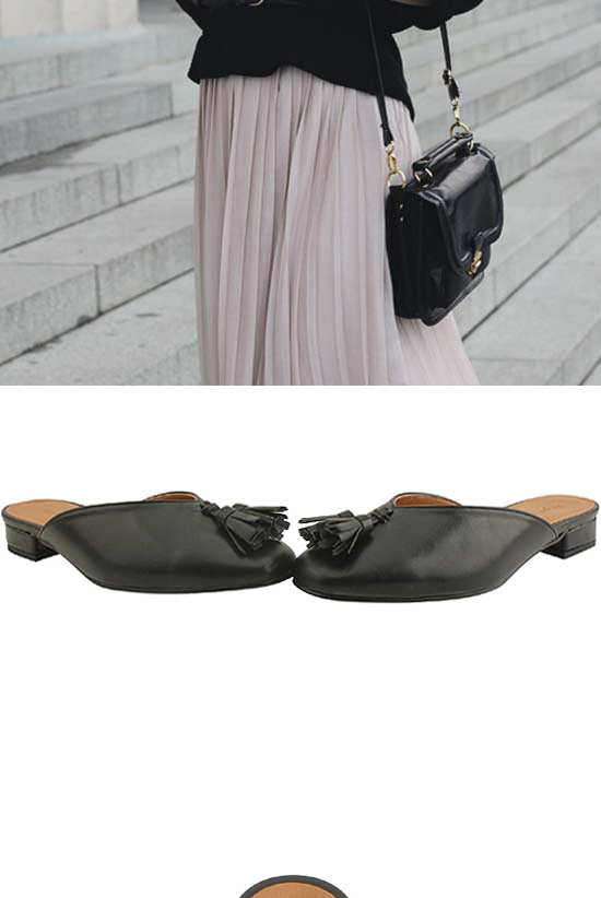 New Tester Square Toe Blower Black Flat Square Nos