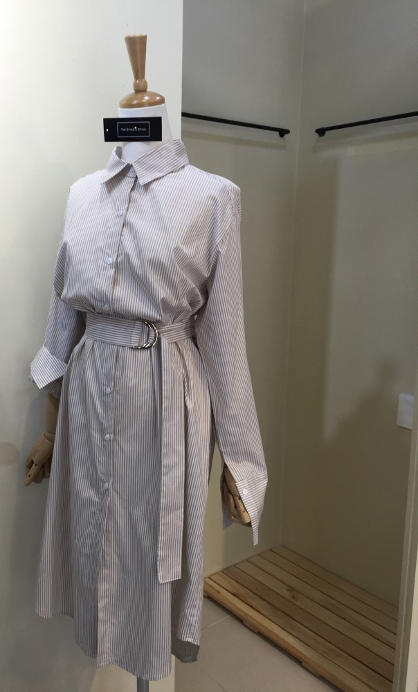 New Striped Shirt Dress 20's 30's Women's