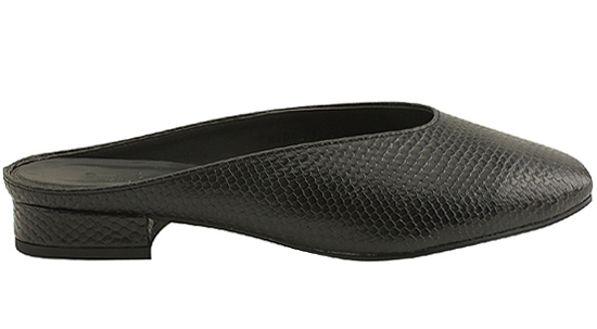 New Square Nose Snake Blower Black Slippers Square