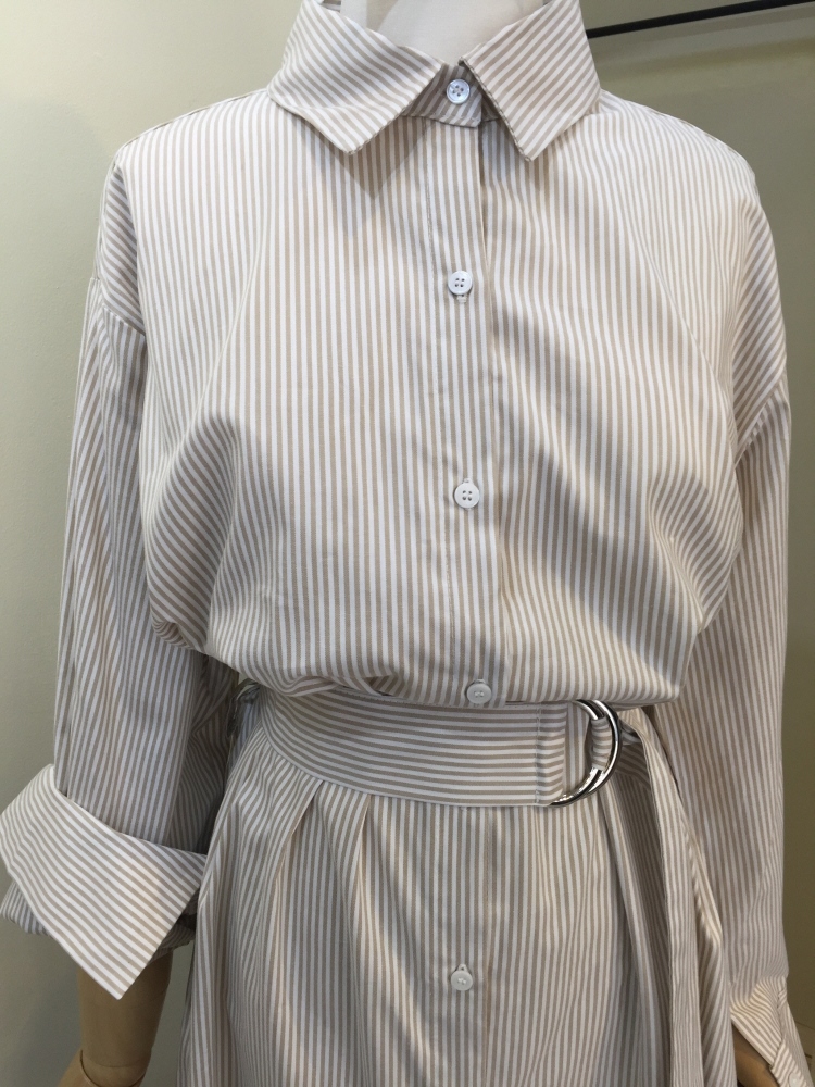 New Striped Shirt Dress 20's 30's Women's