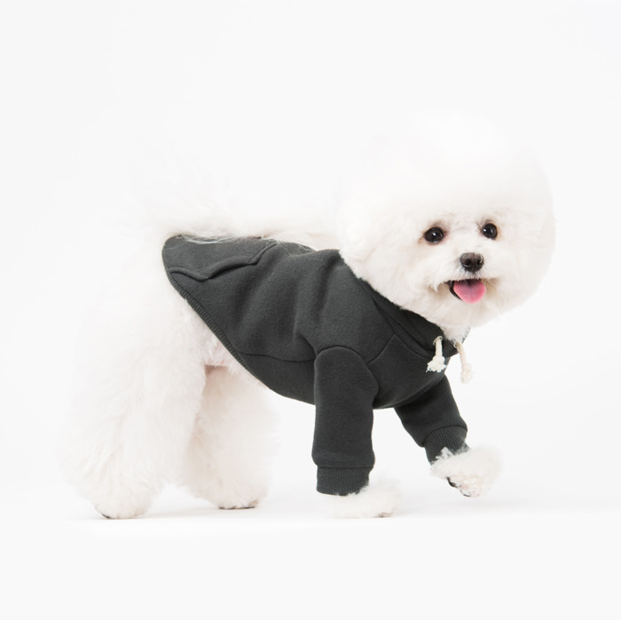 NEW DOG FASHION Sniff Basic Hooded T-shirt Gray Pu