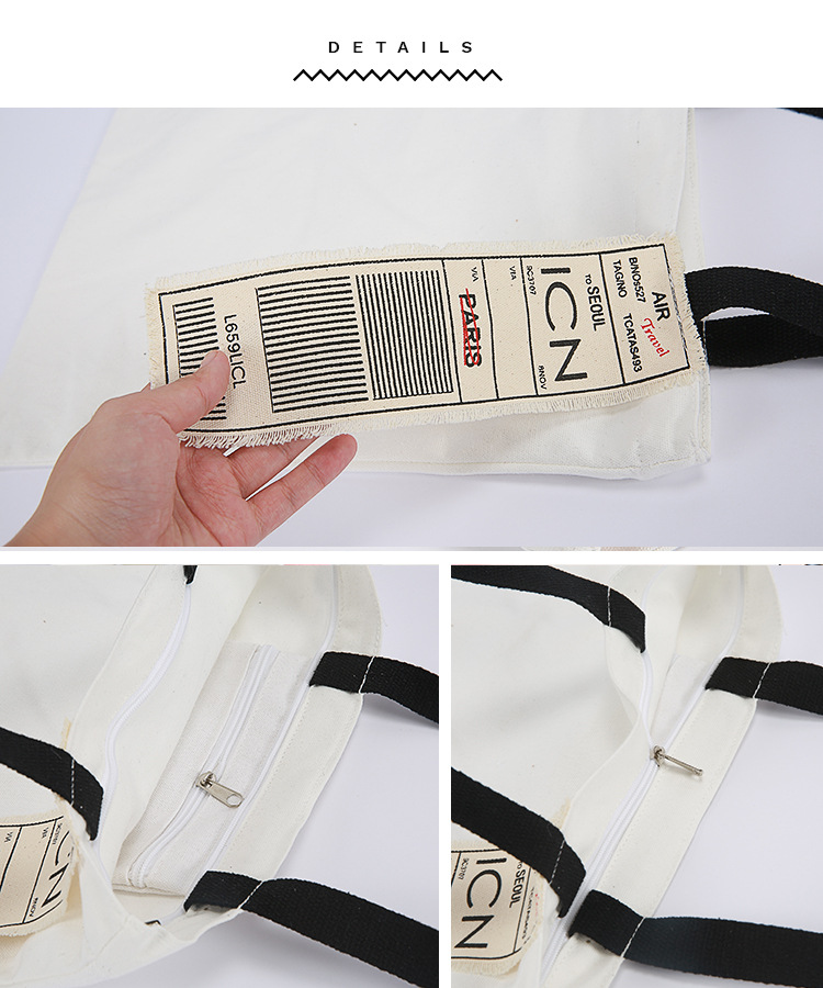 NEW ECO BAG blue.B Air plane label Eco-back bag Si