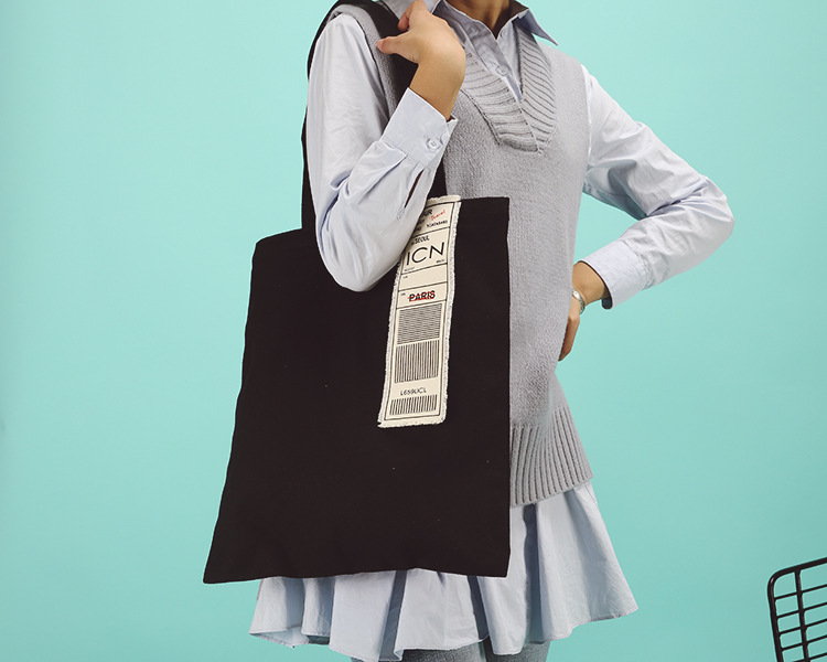 NEW ECO BAG blue.B Air plane label Eco-back bag Si