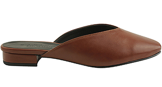 New Square Tobopper Brown Mule Slippers 30s Women&