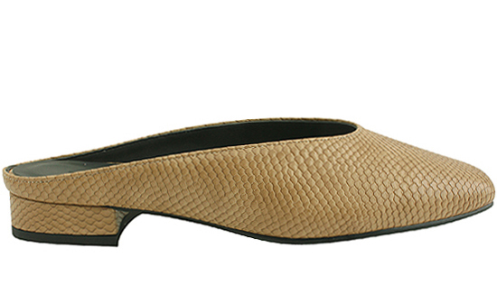 New Square Nose Snake Blower Beige Slippers Square