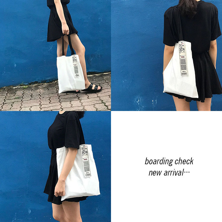 NEW ECO BAG blue.B Air plane label Eco-back bag Si