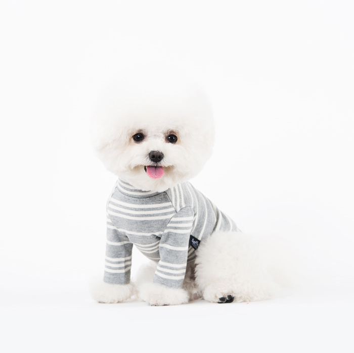 NEW DOG FASHION Sneaky Stripe Birdie Turtleneck Po
