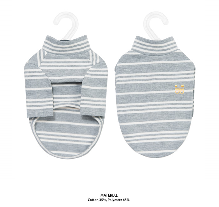 NEW DOG FASHION Sneaky Stripe Birdie Turtleneck Po