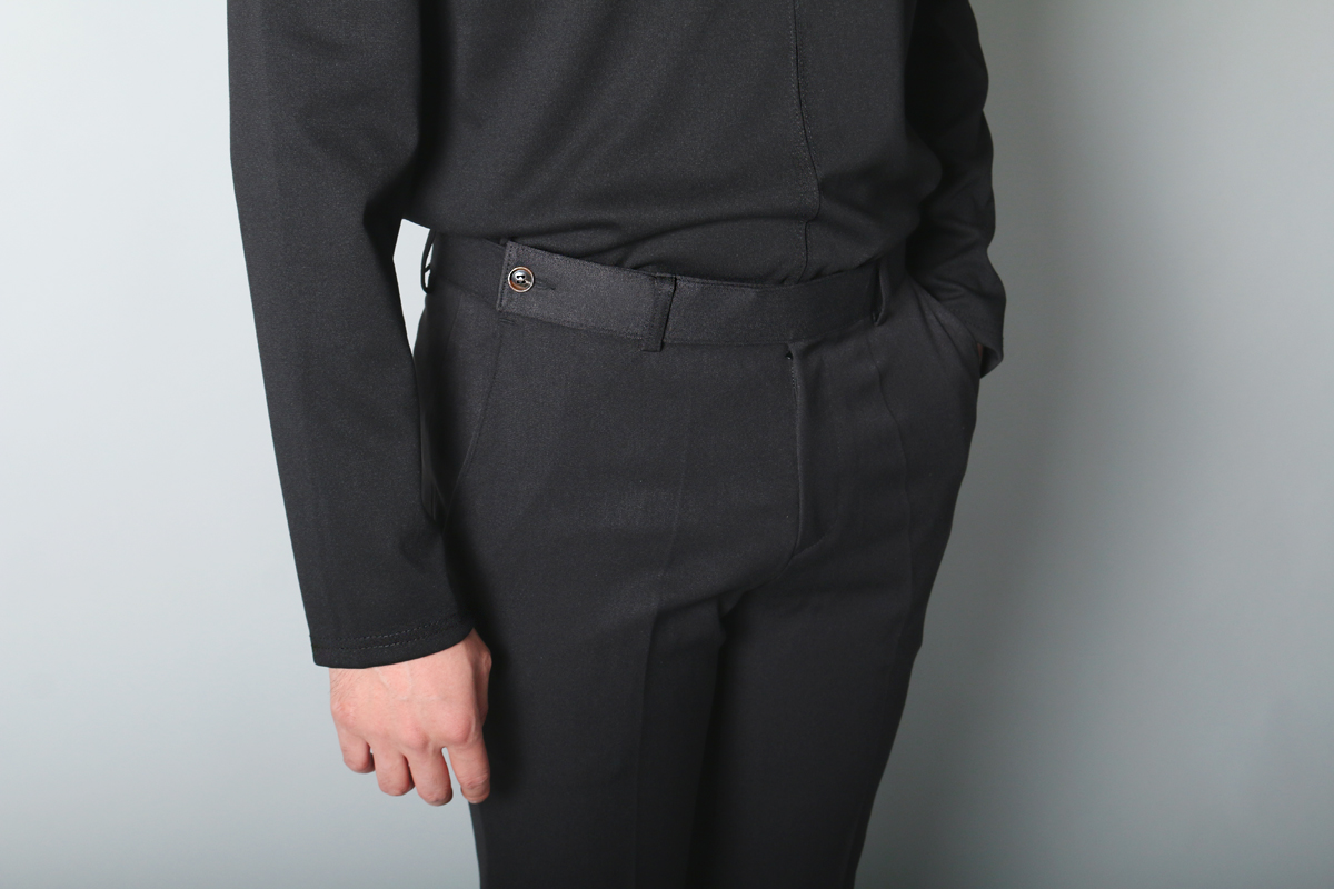 New Men's Pants Men's Slim Fit Obi Slacks Bl