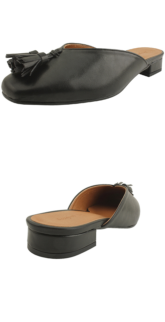 New Tester Square Toe Blower Black Flat Square Nos