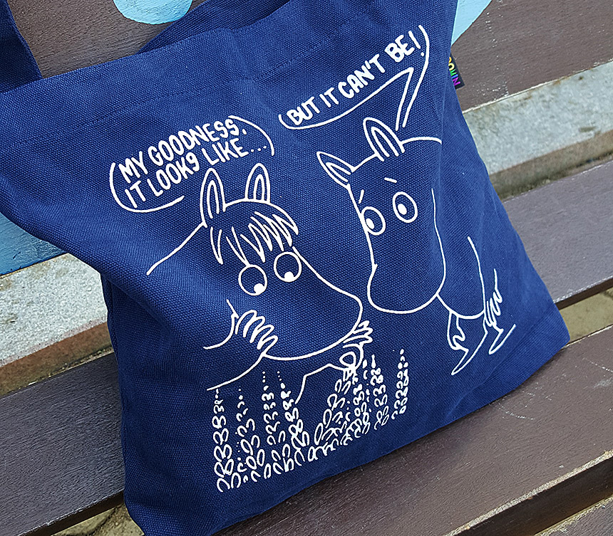 NEW ECO BAG Handy Moomin genuine daily Eco Bag Nav