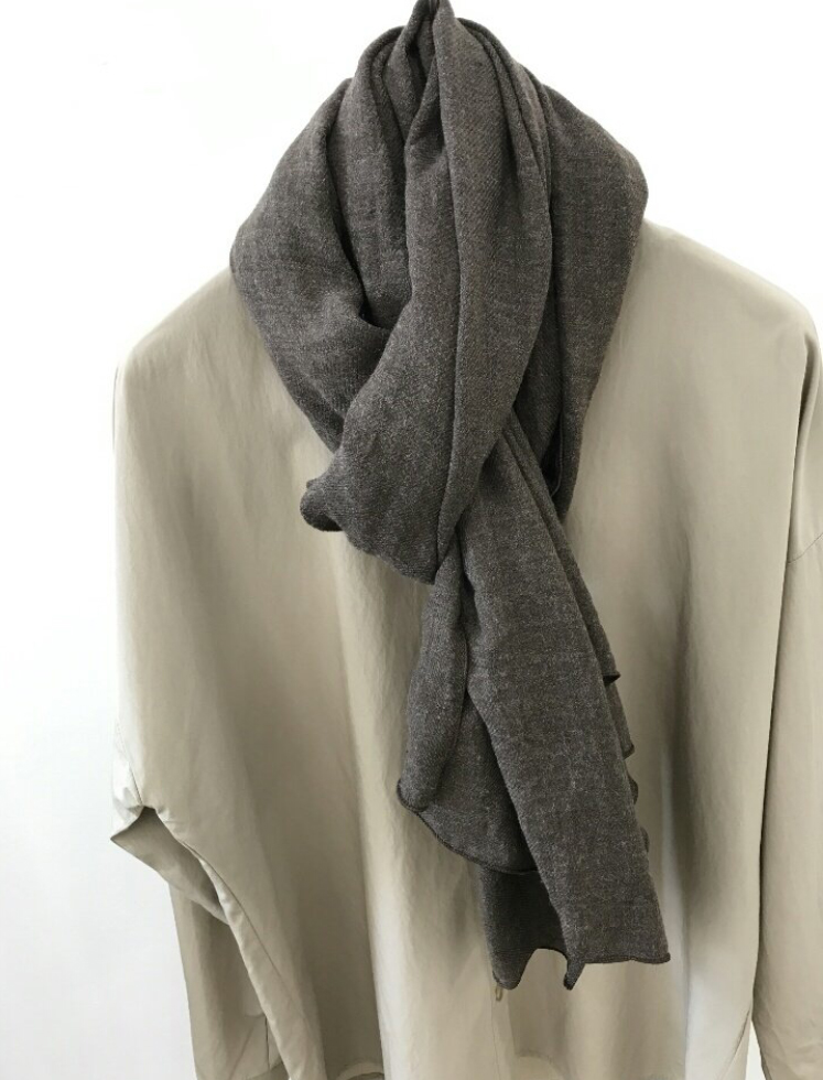 Wool muffler Daily Beige Autumn simple solidarity 