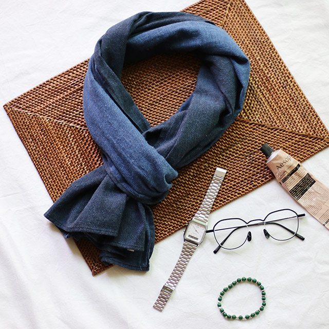 Two-tone muffler man Autumn scarf Coordination Nou