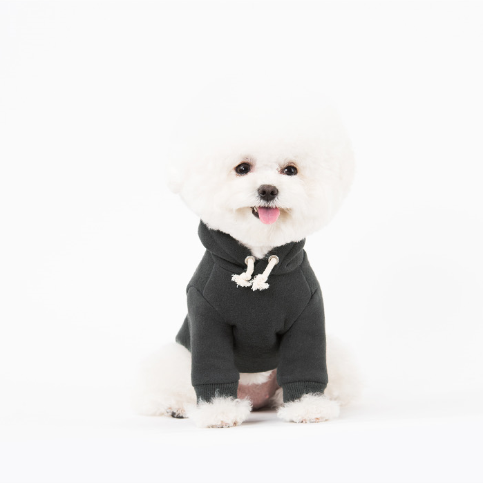 NEW DOG FASHION Sniff Basic Hooded T-shirt Gray Pu