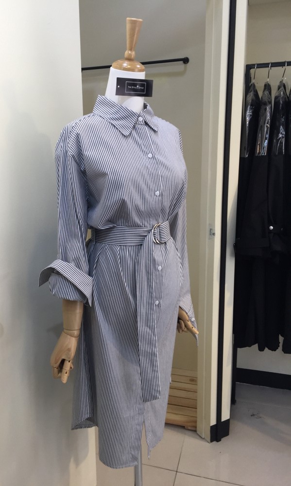 New Striped Shirt Dress 20's 30's Women's