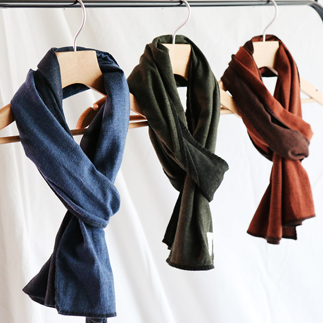 Two-tone muffler man Autumn scarf Coordination Nou