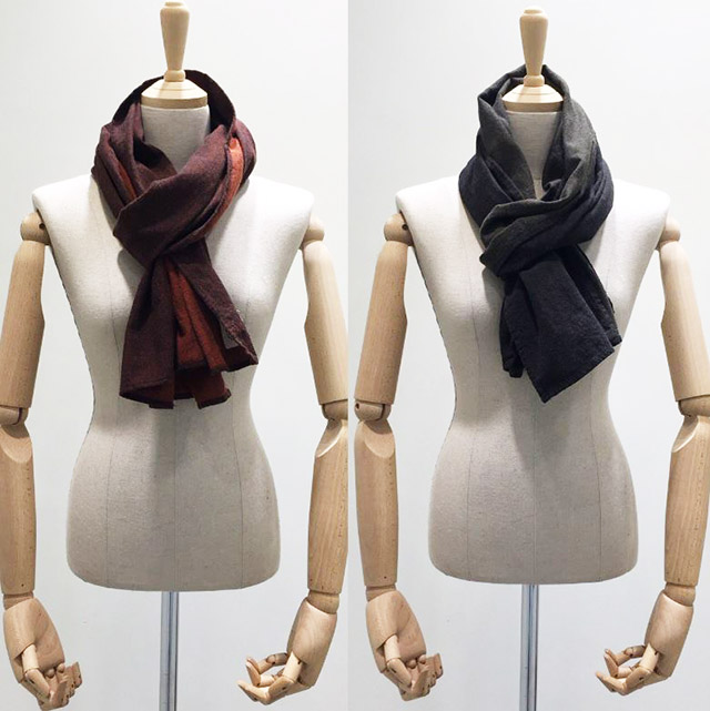 Two-tone muffler man Autumn scarf Coordination Nou