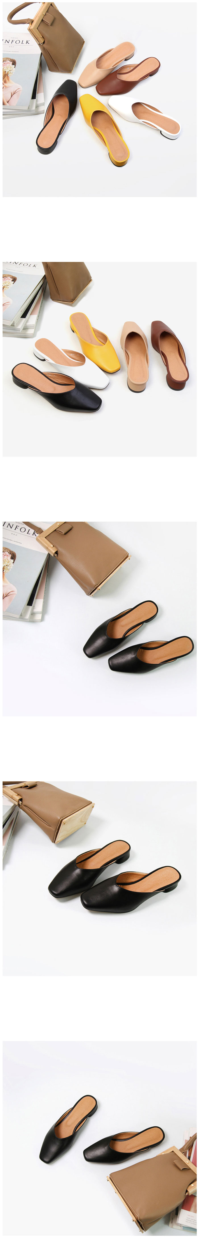 New 1071 5color flops Mules blow-heeled 3.5cm Fall