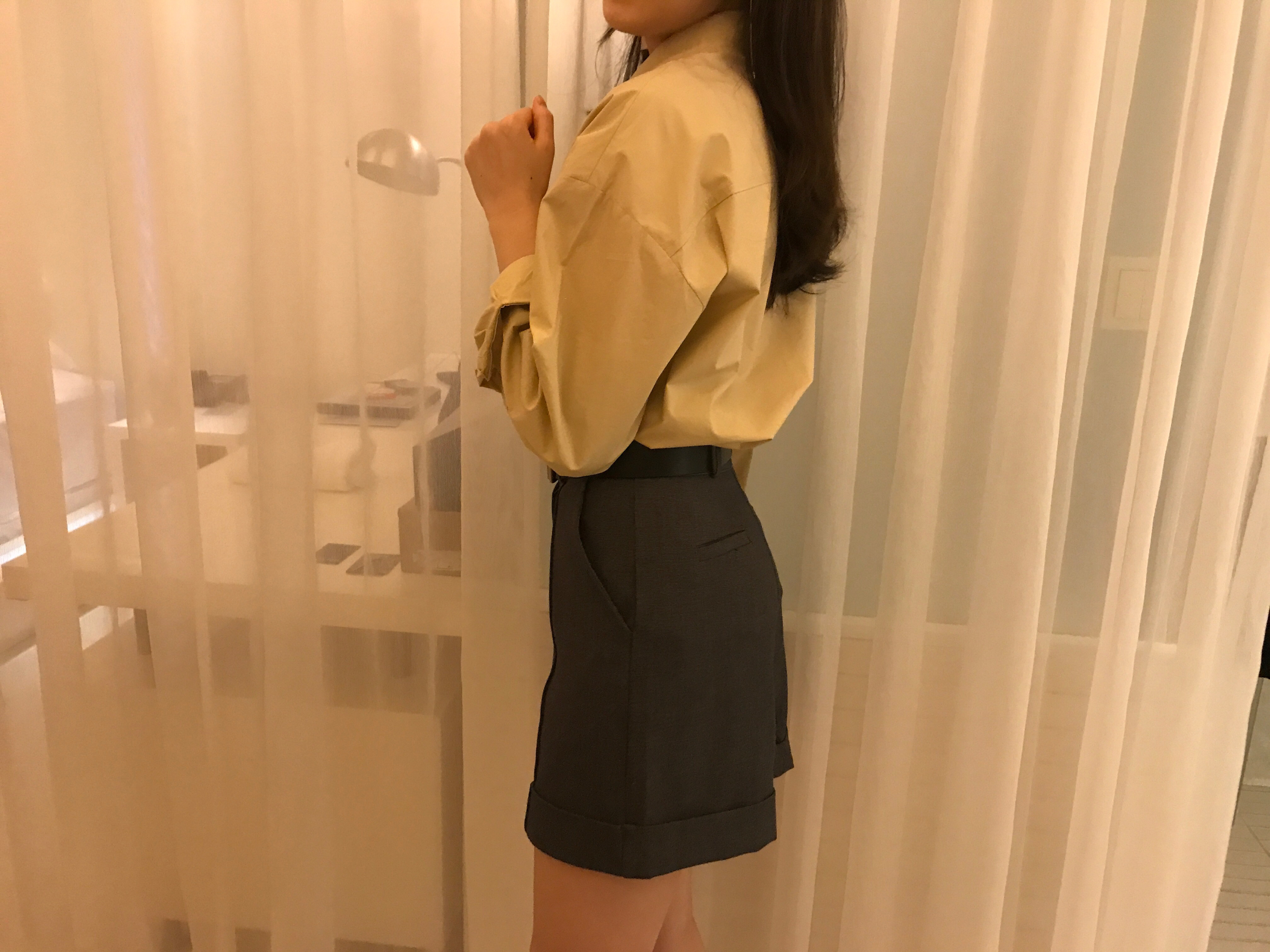 Women Short Pants Belt Set Shorts Simplicity Class