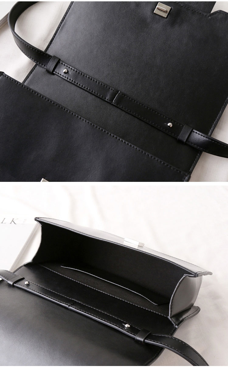 New chain decorated mini cross cowhide leather, bl