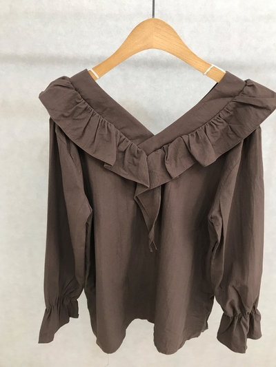 NEW FASHION LADY GIRL Blouse Fall Ruffle V Neck