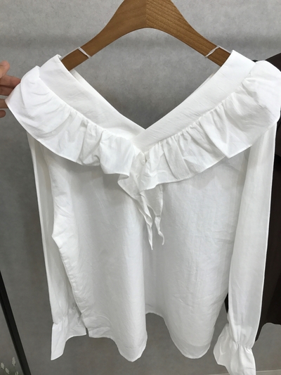 NEW FASHION LADY GIRL Blouse Fall Ruffle V Neck