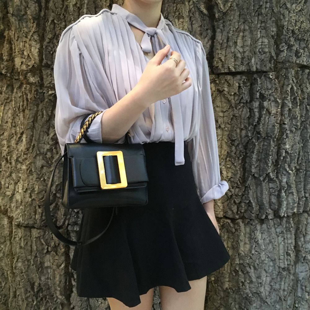 New Big Buckle Mini Cross Bag Casual Chain Back Ba