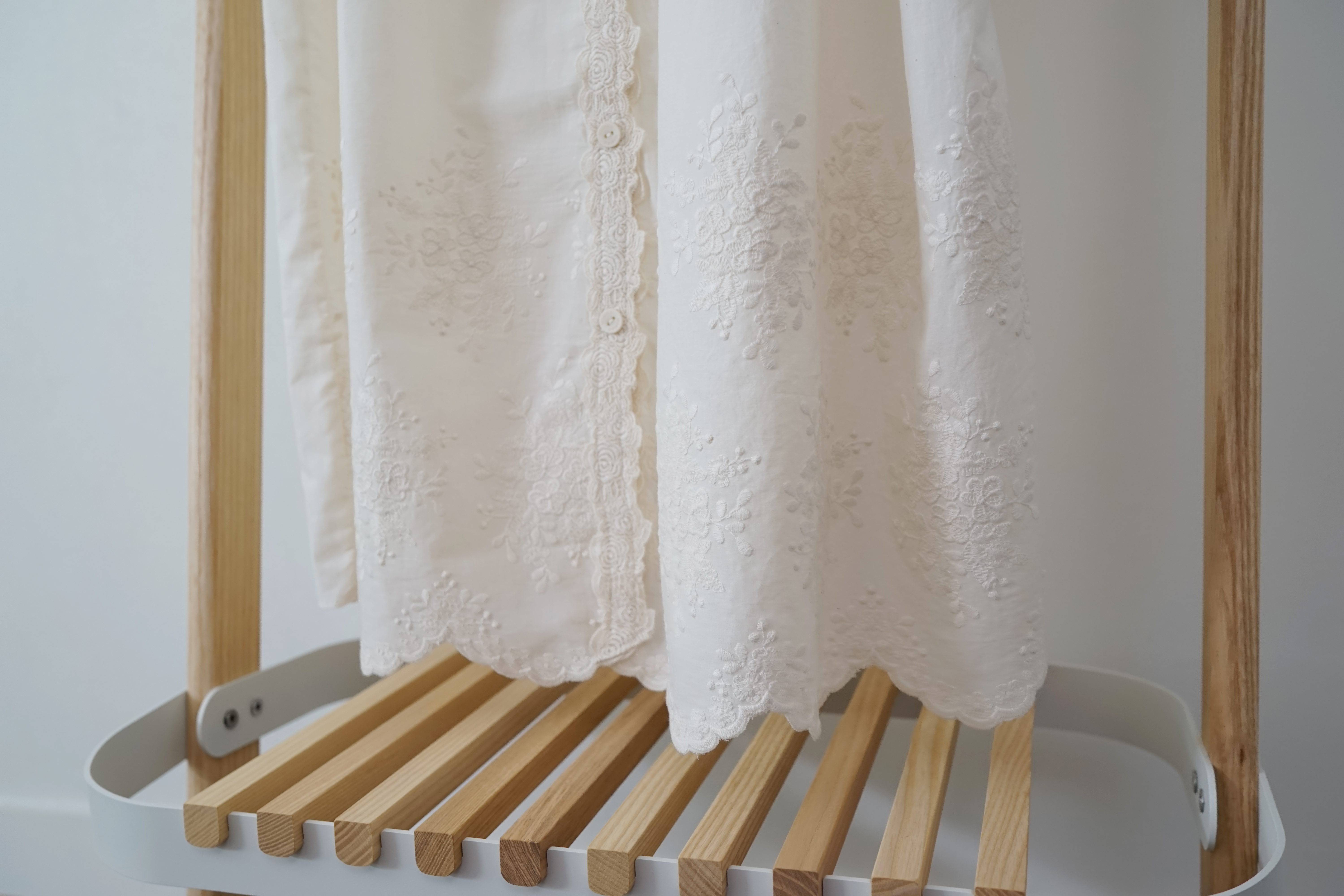 New Cream Pajamas _ One Piece Pretty Pajamas White