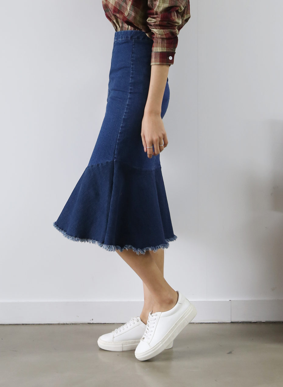 Denim Skirt # Style J-to-Order Congestion Colored 