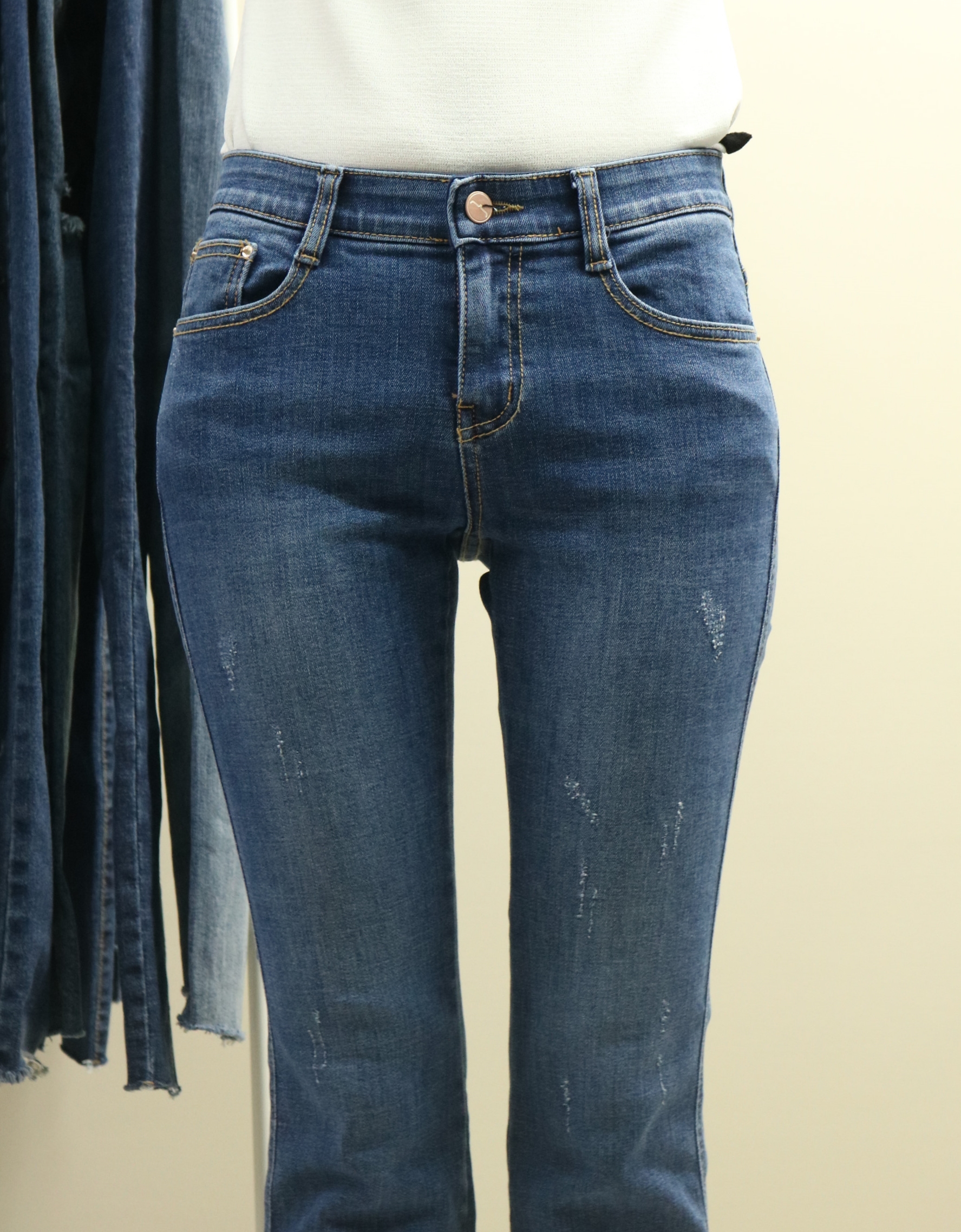 Women Jeans Pants Autumn Semi-Boot Cut Jeans Pants