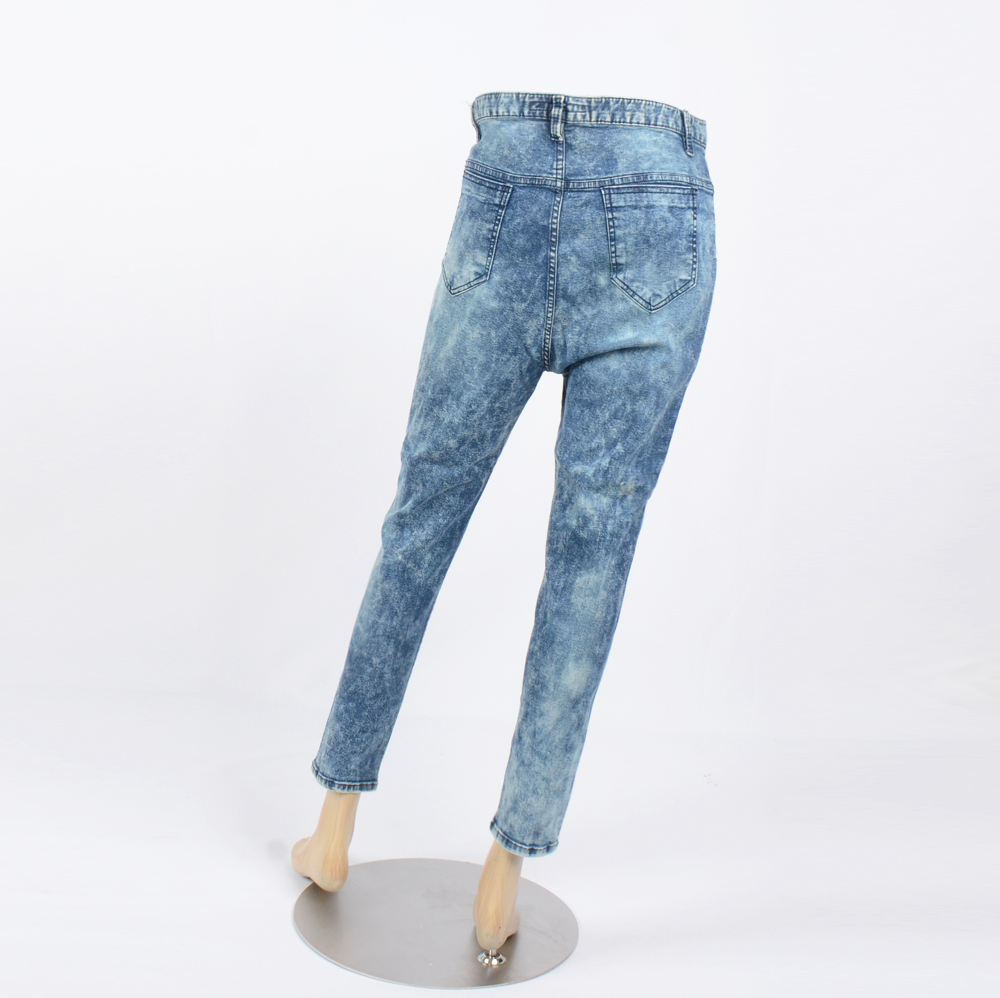 Women Jeans Pants Vintage Diswashed Exhaust Pants 