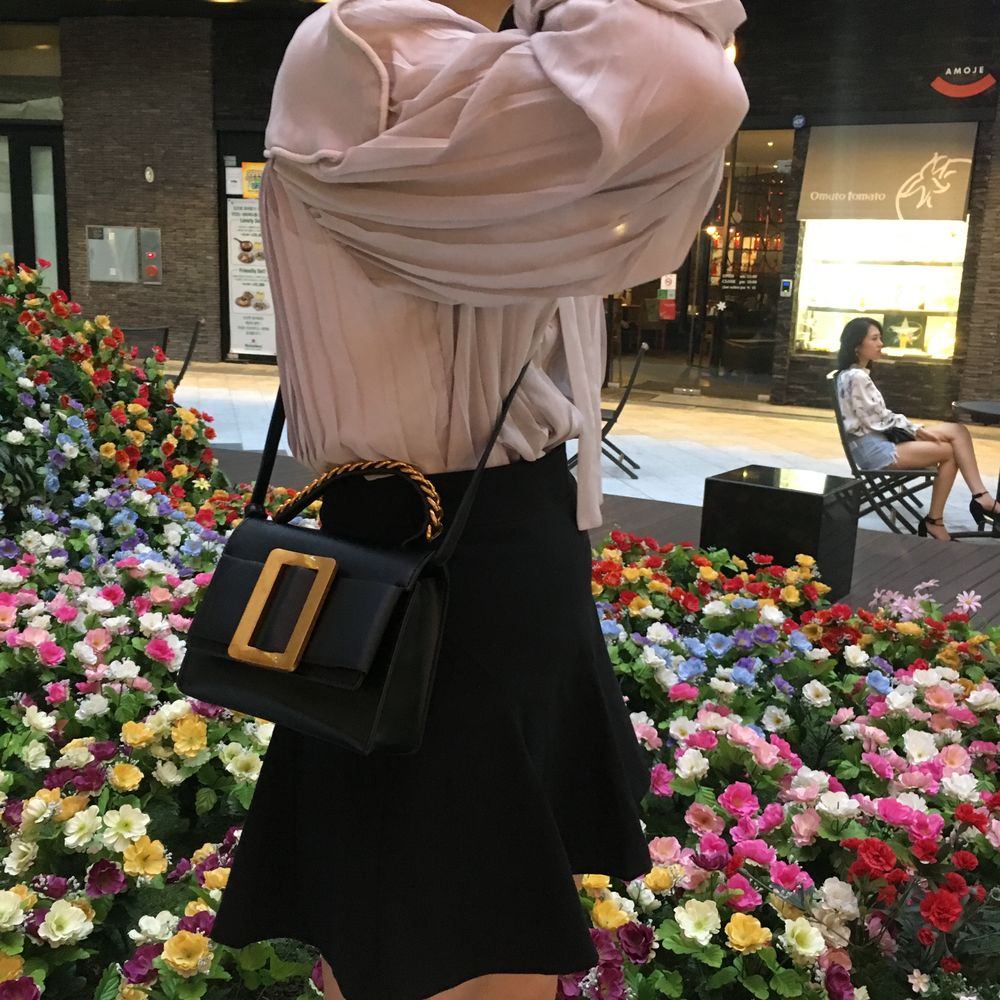 New Big Buckle Mini Cross Bag Casual Chain Back Ba