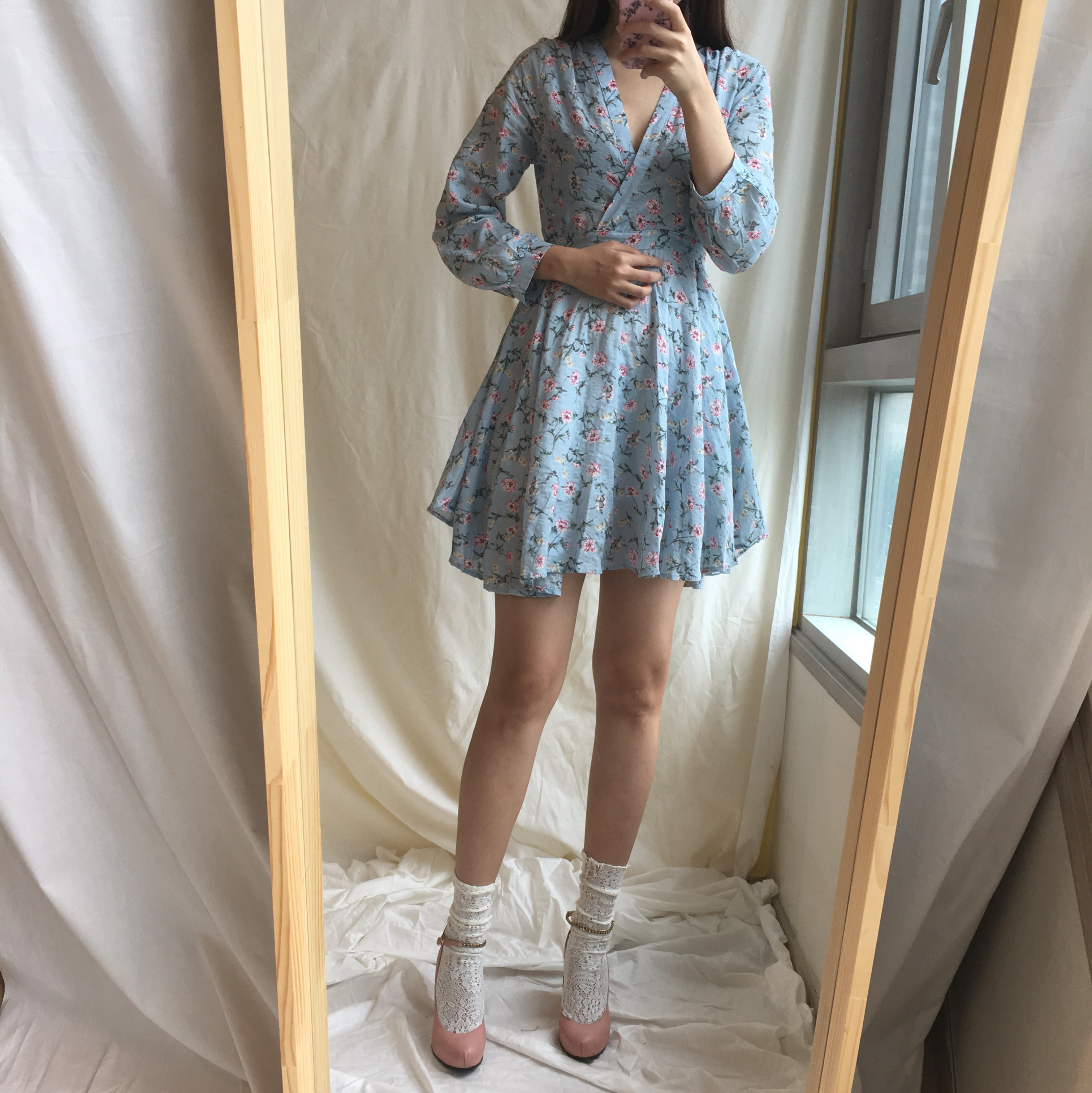 New Women Dress Zoom Flower Flare Mini Dress Sleep