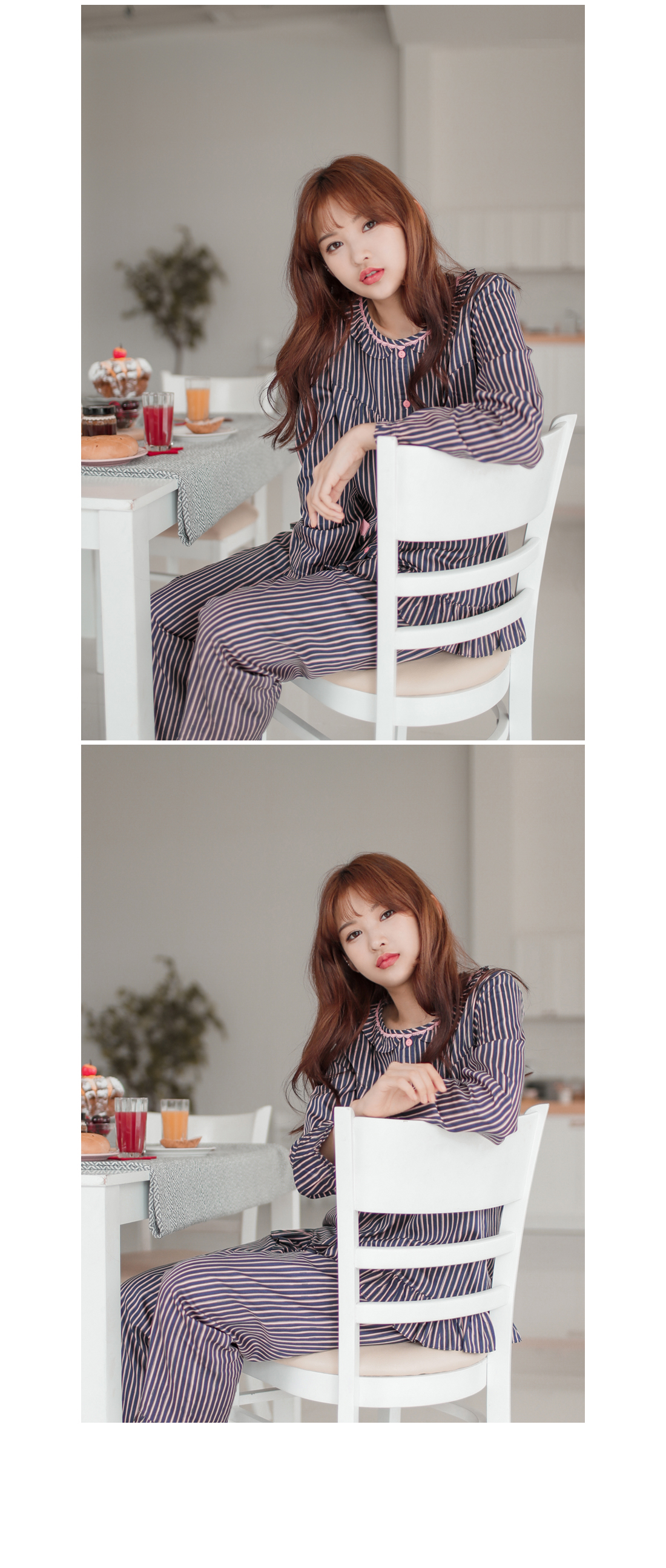 New Leo modal cotton pajamas pajamas set Round Typ