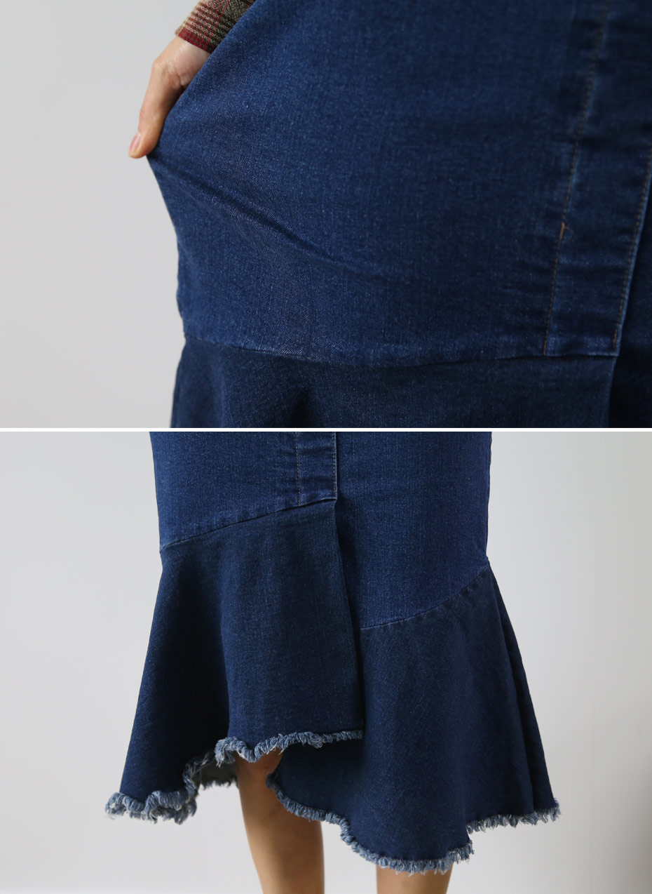Denim Skirt # Style J-to-Order Congestion Colored 