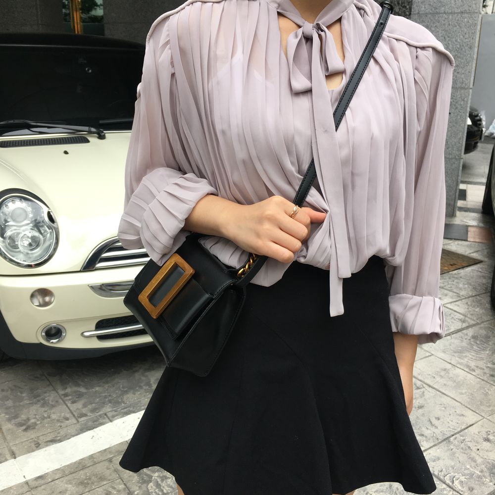 New Big Buckle Mini Cross Bag Casual Chain Back Ba