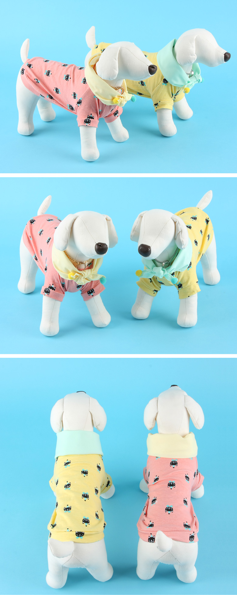 NEW DOG FASHION Puppy Scarf Bib T-shirt Fall Suit