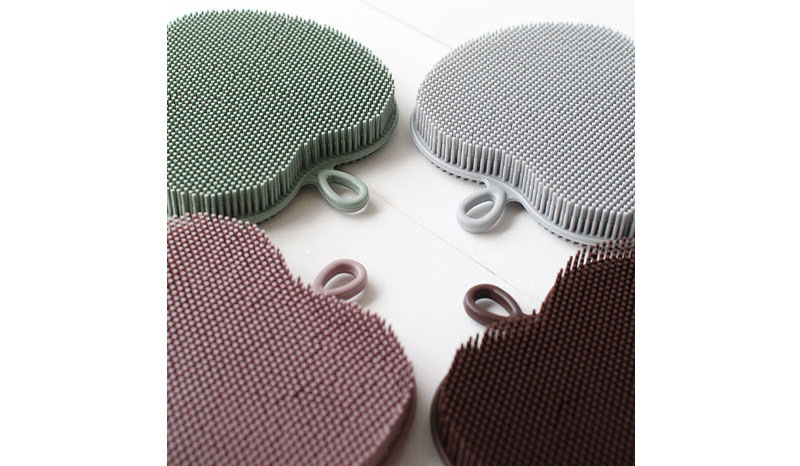 Scrubber Dish Washing Apple Silicone scrubbing bru