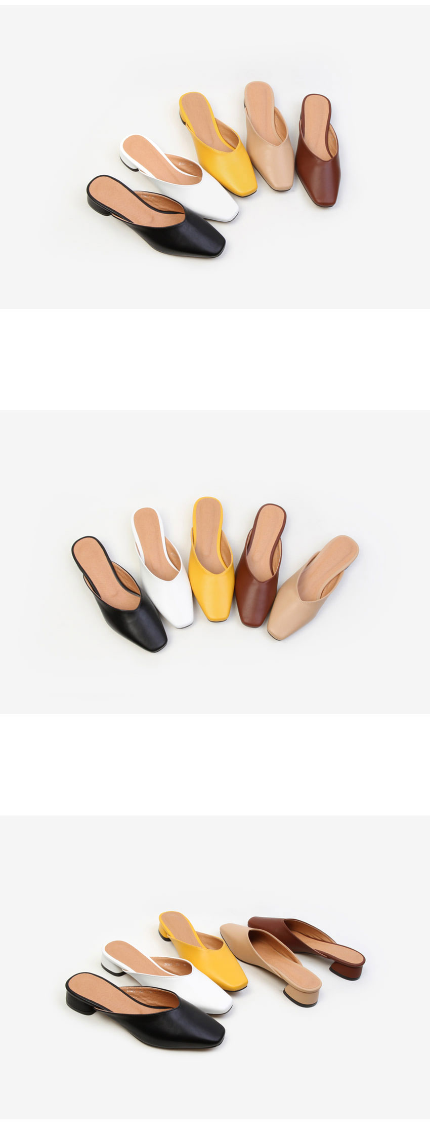 New 1071 5color flops Mules blow-heeled 3.5cm Fall