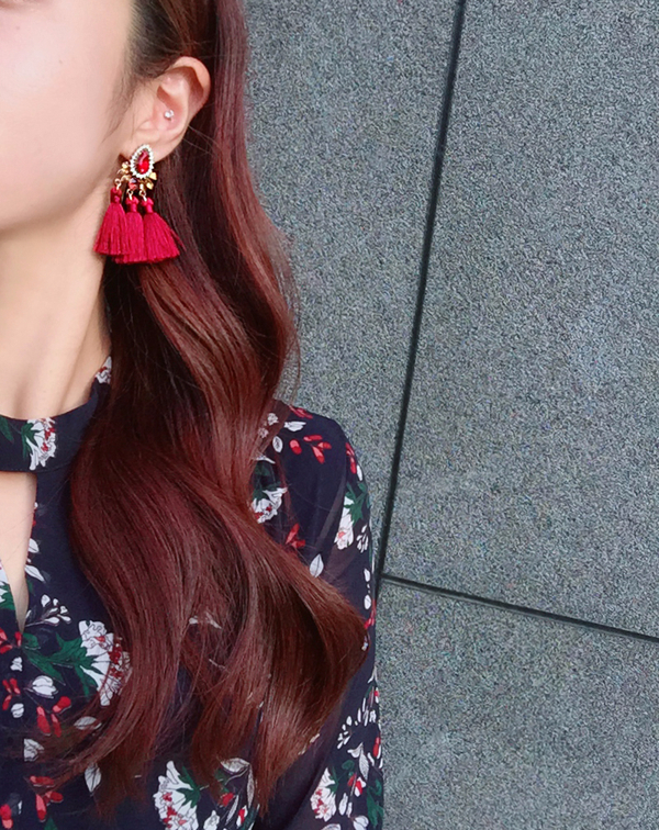 Muse drip antique bold tassel earrings 4color tass