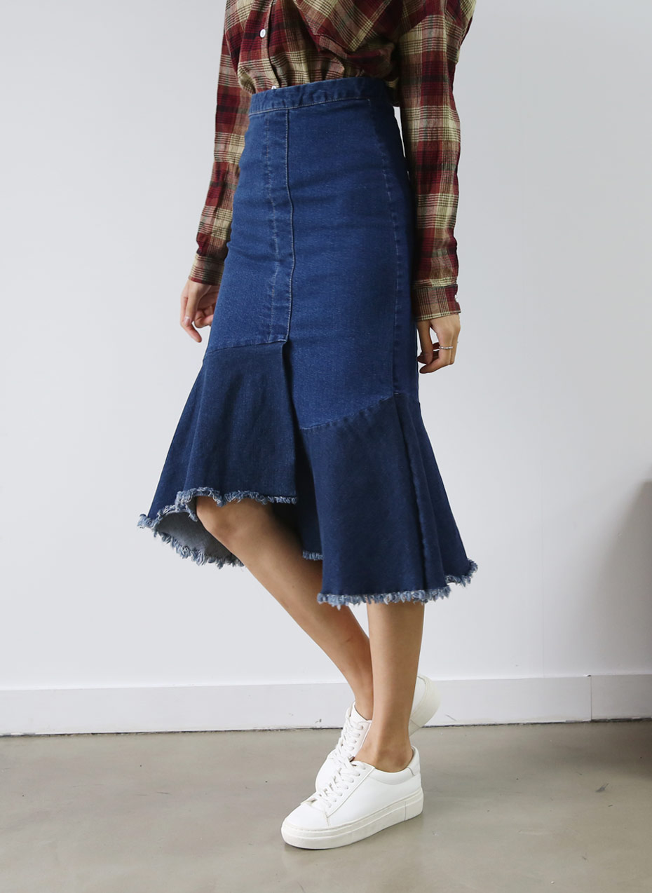 Denim Skirt # Style J-to-Order Congestion Colored 