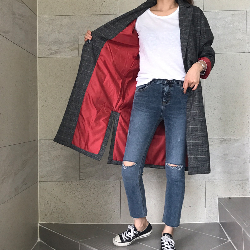 Women Jeans Pants Part 8 Kneeling Cutting Date Jea